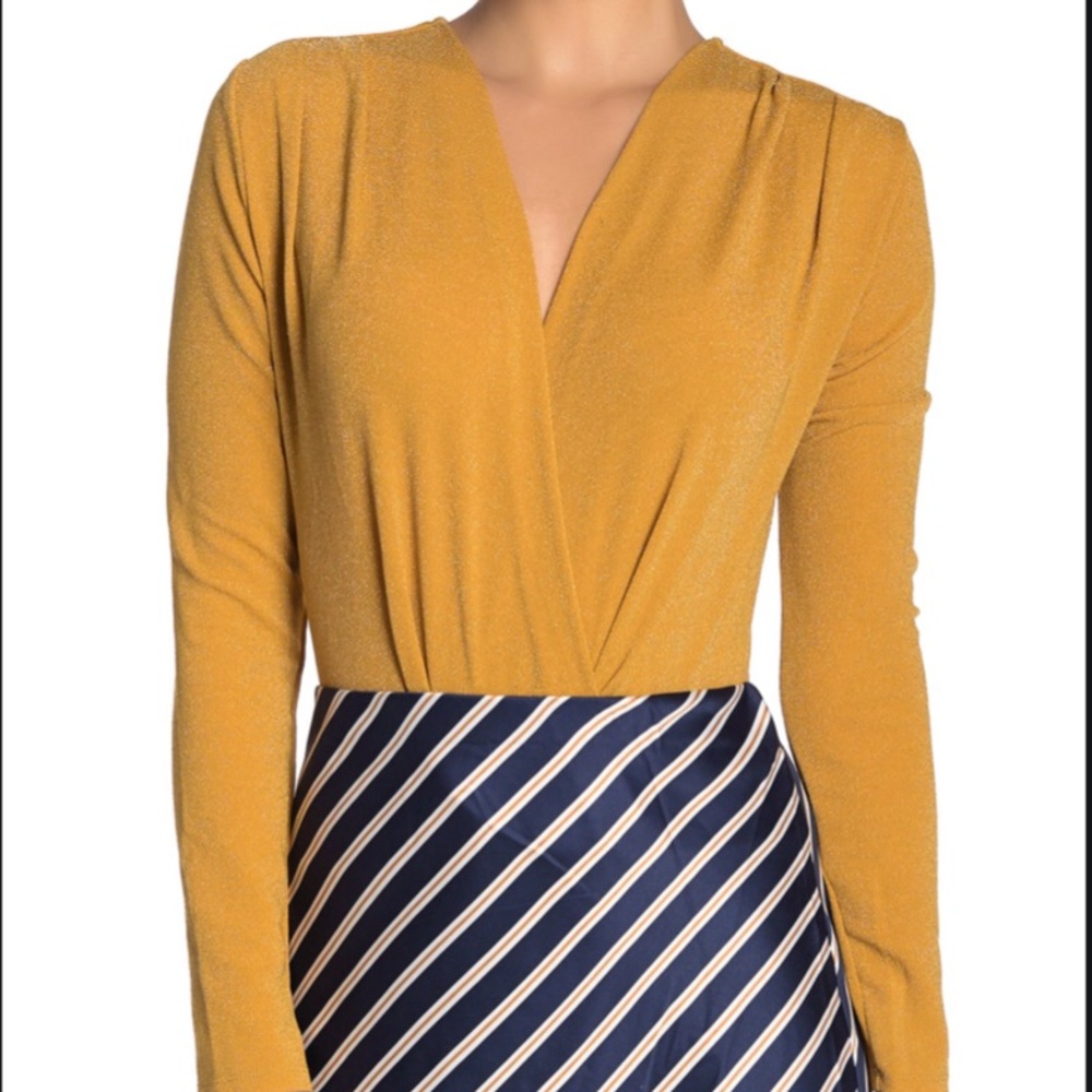 Ten Sixty Sherman Shimmer Long Sleeve Bodysuit.